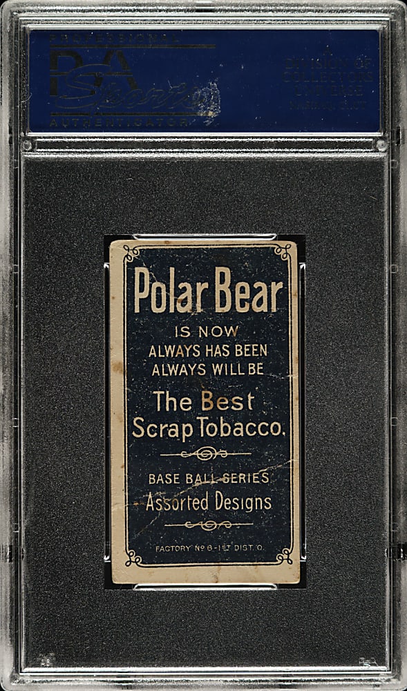 1909-1911 T206 White Border Ty Cobb Bat Off Shoulder PSA POOR 1 - Polar Bear Back