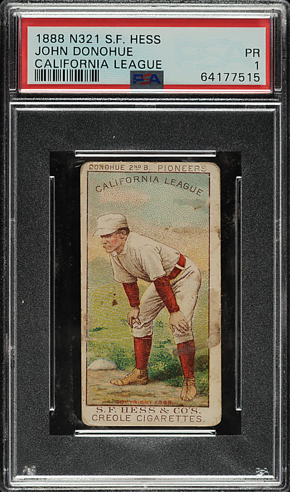 1888 N321 S. F. Hess Creole California League John Donohue PSA POOR 1