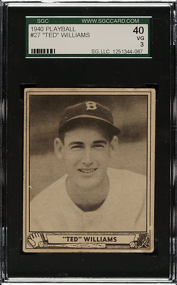 1940 R335 Play Ball #27 Ted Williams SGC VG 40
