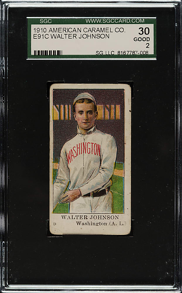 1909-1911 E91-C American Caramel Walter Johnson SGC GOOD 30