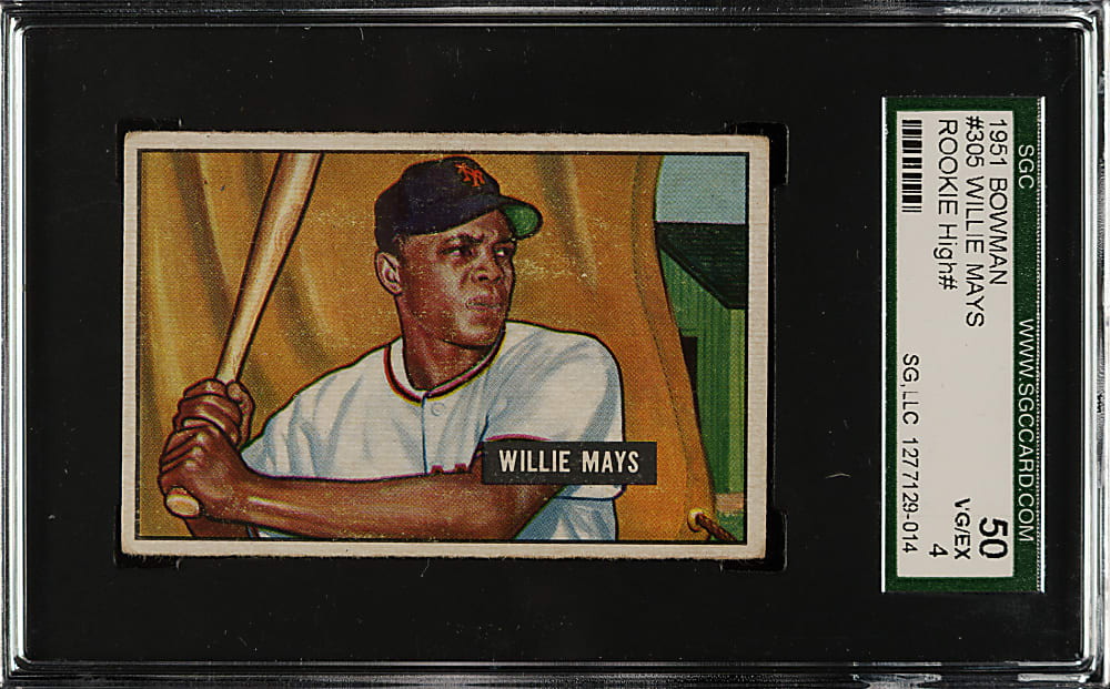 1951 Bowman #305 Willie Mays Rookie SGC VG/EX 50