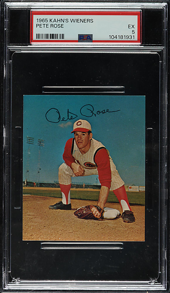 1965 Kahn's Wieners Pete Rose PSA EX 5
