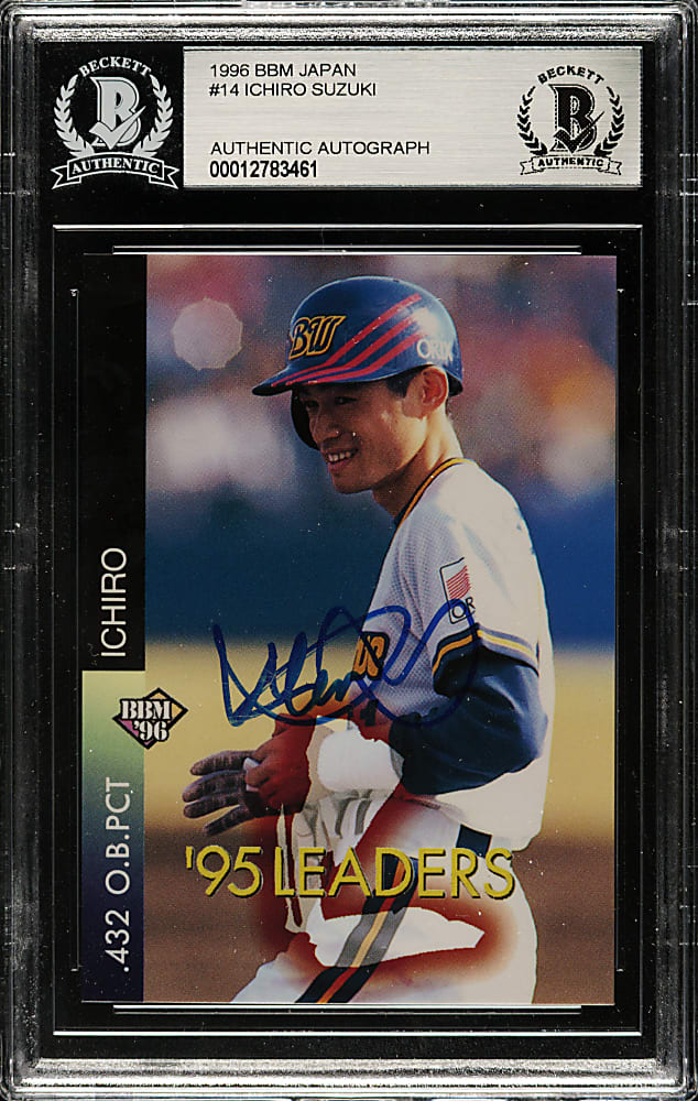 Signed 1996 BBM Japan #14 Ichiro Suzuki - Beckett