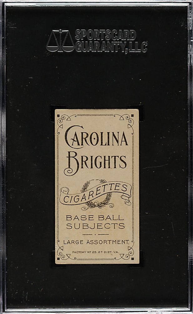 1909-1911 T206 White Border Carl Lundgren Kansas City SGC VG/EX+ 4.5 - Carolina Brights Back