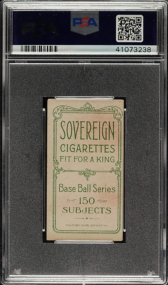 1909-1911 T206 White Border Hooks Wiltse Portrait No Cap PSA EX 5 - Sovereign 150 Back - 1 of 1 - Highest Graded!