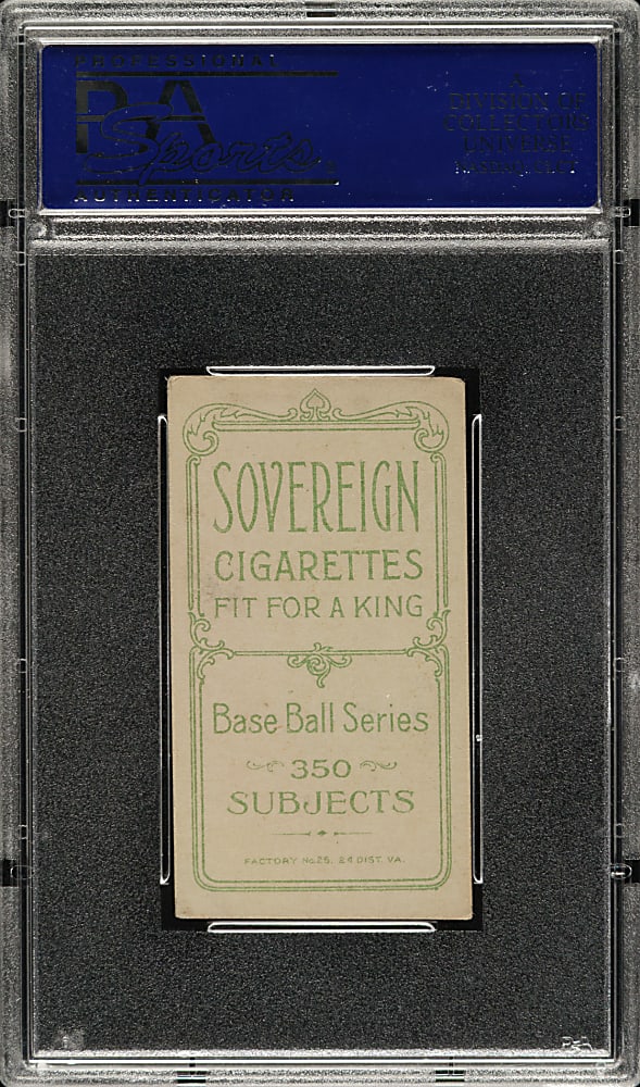 1909-1911 T206 White Border Barney Pelty Vertical PSA EX 5 - Sovereign 350 Back - 1 of 1 - Highest Graded!