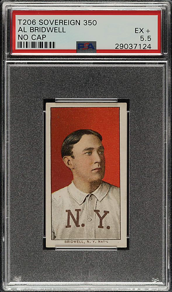 1909-1911 T206 White Border Al Bridwell Portrait No Cap PSA EX+ 5.5 - Sovereign 350 Back - 1 of 1 - Highest Graded!