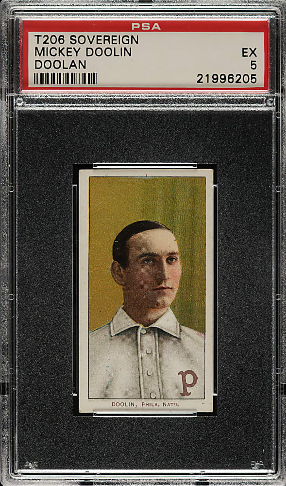 1909-1911 T206 White Border Mickey Doolin PSA EX 5 - Sovereign 150 Back - 1 of 1 - Highest Graded!