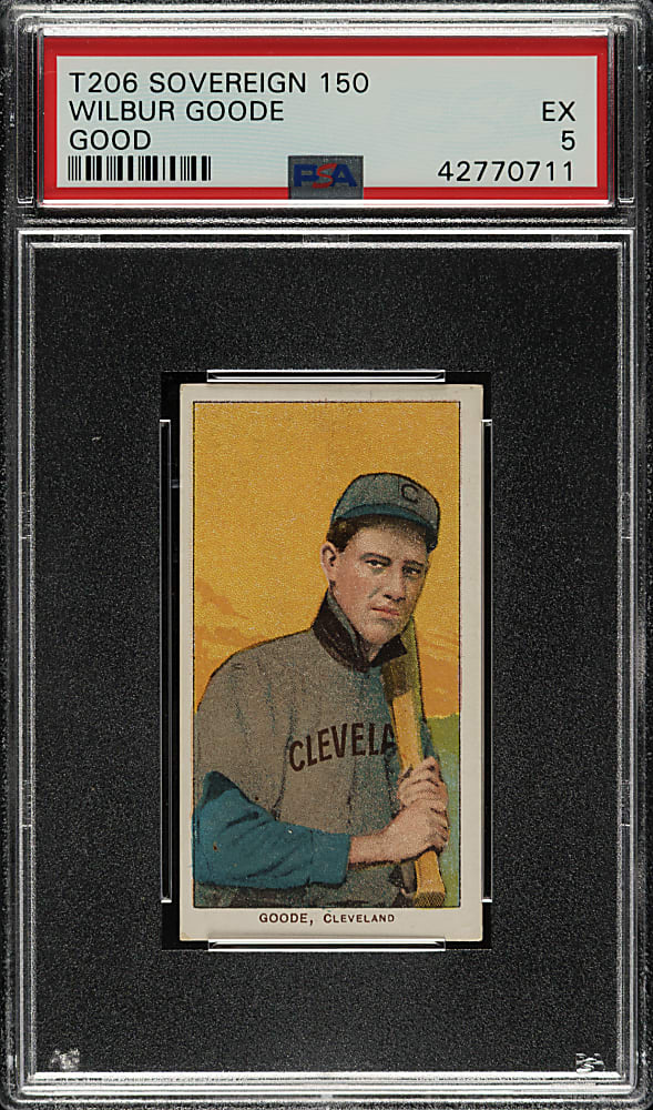 1909-1911 T206 White Border Wilbur Goode PSA EX 5 - Sovereign 150 Back - 1 of 1 - Highest Graded!