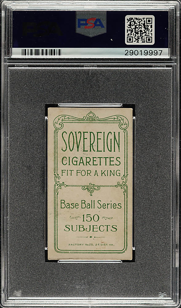 1909-1911 T206 White Border Rube Oldring Fielding PSA EX 5 - Sovereign 150 Back - 1 of 1 - Highest Graded!