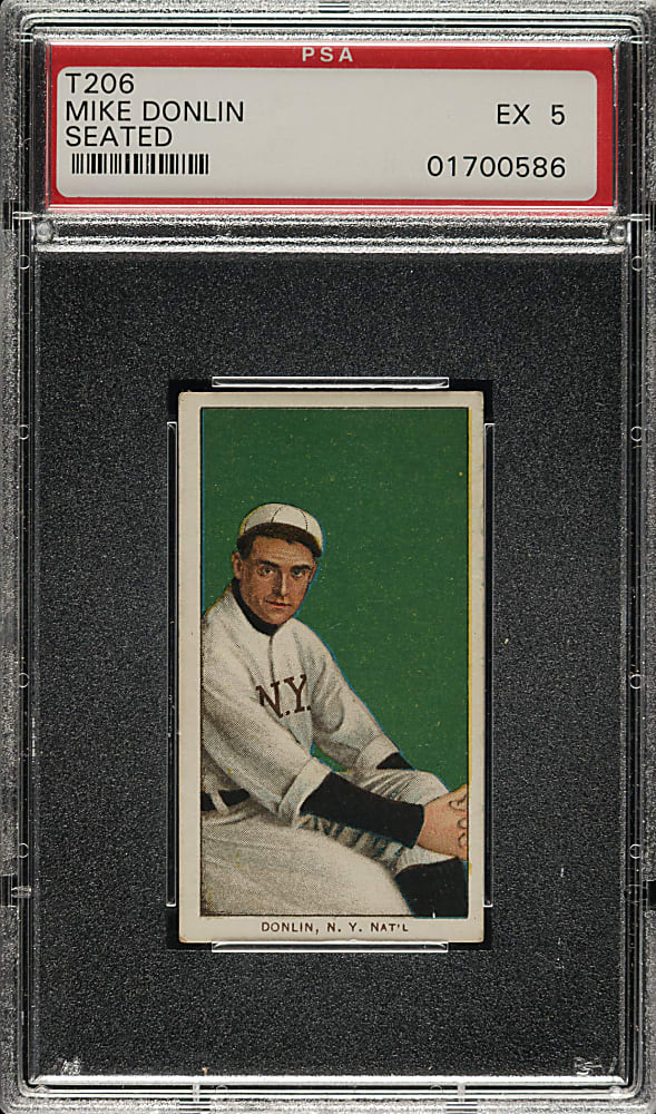 1909-1911 T206 White Border Mike Donlin Seated PSA EX 5 - Sovereign 350 Back