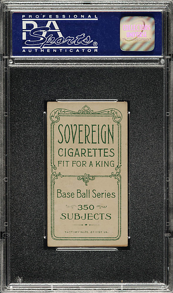 1909-1911 T206 White Border Mike Donlin Seated PSA EX 5 - Sovereign 350 Back