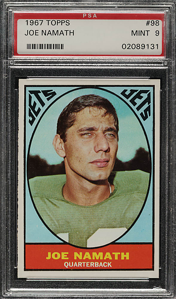 1967 Topps Football #98 Joe Namath PSA MINT 9
