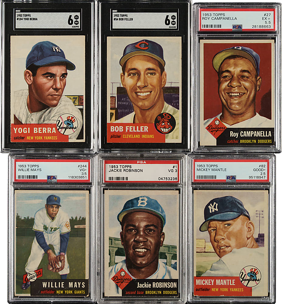 1953 Topps Complete Set (274) Including 24 PSA- and SGC-Graded Cards