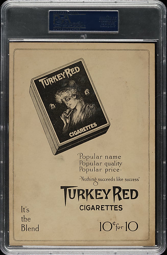 1911 T3 Turkey Red #92 Jimmy Dygert PSA VG-EX 4 - Advertising Back