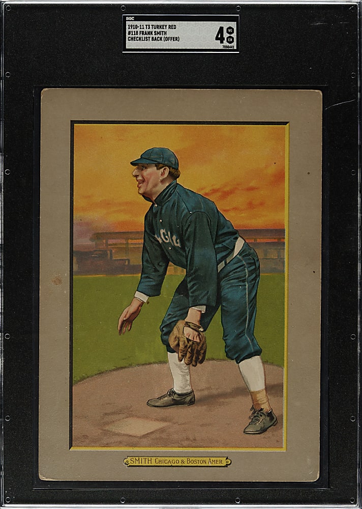 1911 T3 Turkey Red #118 Frank Smith SGC VG/EX 4