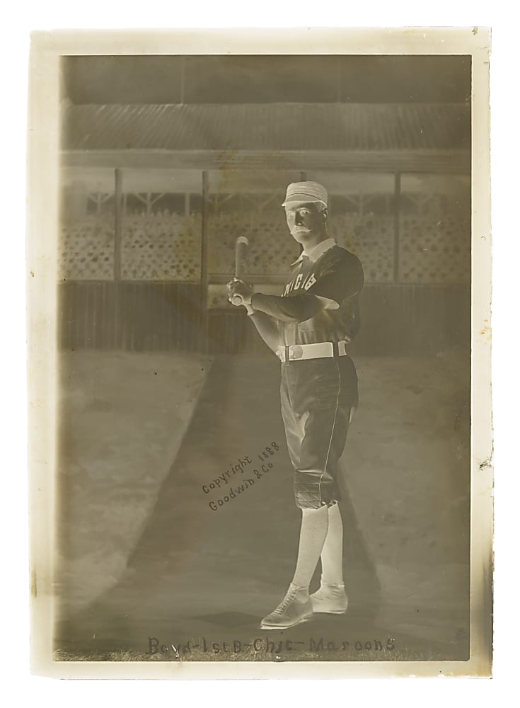 1887-1889 N172 Old Judge Charles Boyd Glass-Plate Negative