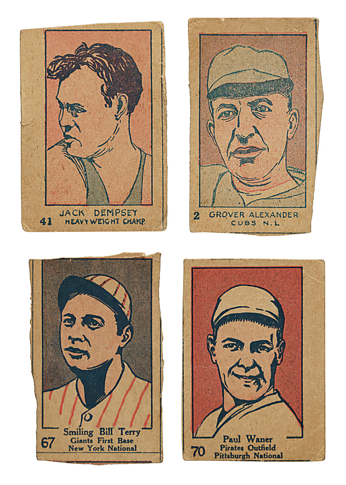1926 W512 and 1928 W513 Strip-Card Collection (149) Including Waner, Alexander, Speaker, and Dempsey