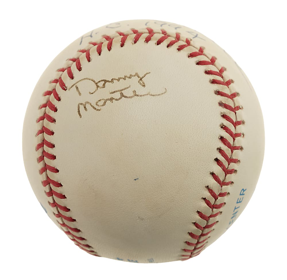 Mickey Mantle and Danny Mantle Dual-Signed Baseball with "H.C. 1994" Inscription - JSA