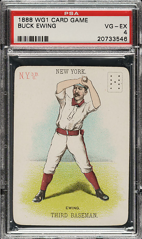 1888 WG1 Card Game Buck Ewing PSA VG-EX 4