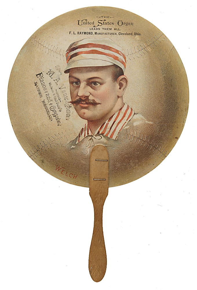 Rare Circa 1886 Curtis Welch Baseball Fan