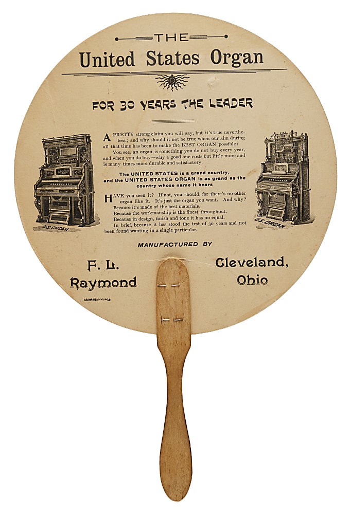 Rare Circa 1886 Curtis Welch Baseball Fan