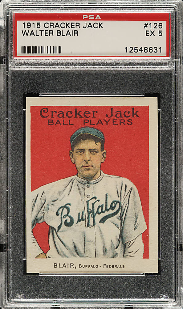 1915 E145 Cracker Jack #126 Walter Blair PSA EX 5