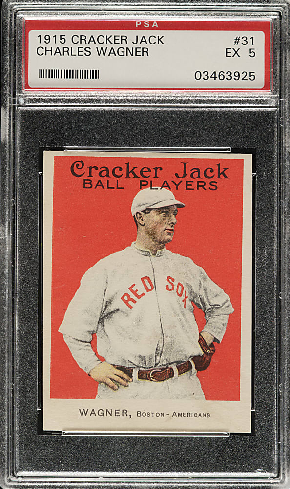 1915 E145 Cracker Jack #31 Heinie Wagner PSA EX 5