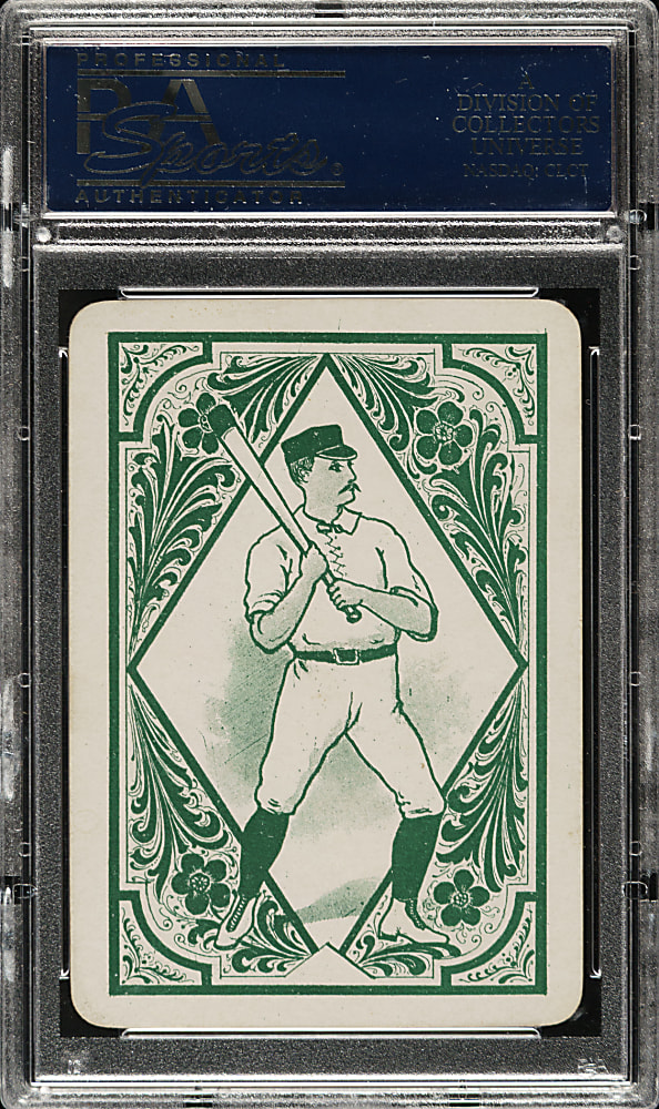 1889-1890 E. R. Williams #10 Dummy Hoy/John Reilly PSA NM 7