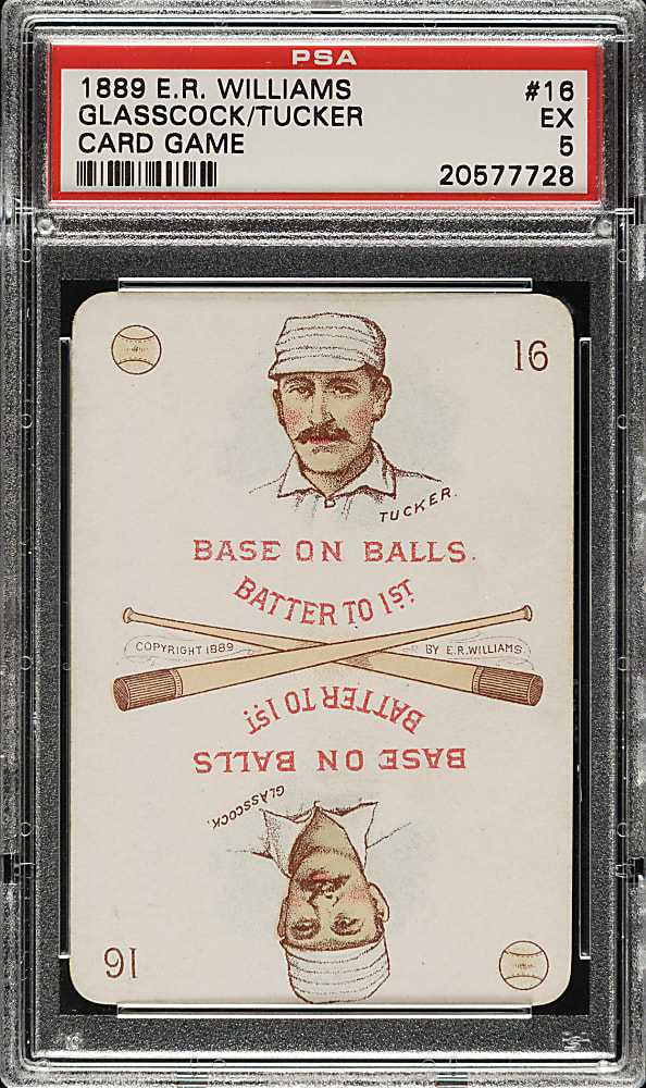 1889-1890 E. R. Williams #16 Jack Glasscock/Tommy Tucker PSA EX 5