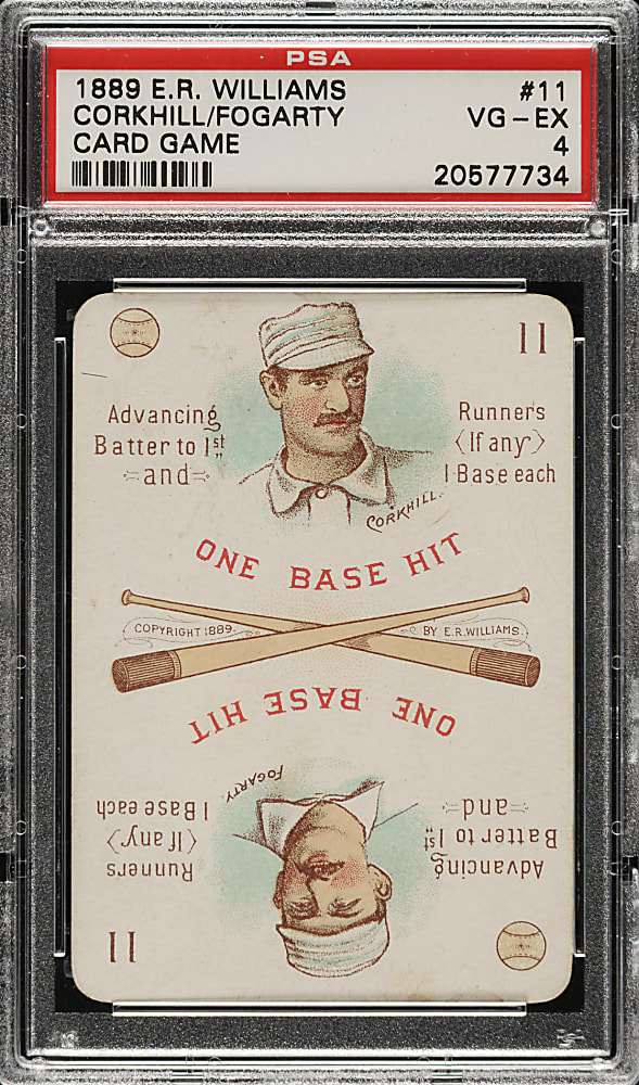 1889-1890 E. R. Williams #11 Pop Corkhill/Jim Fogarty PSA VG-EX 4