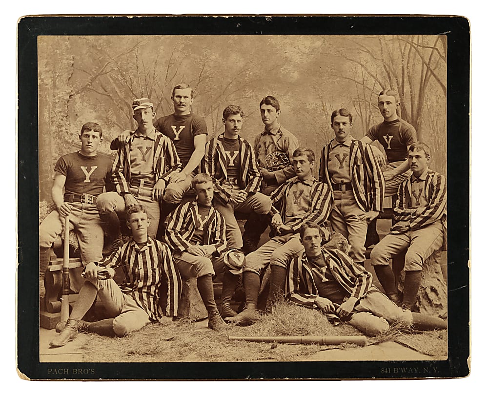 Circa 1886 Yale Baseball Imperial Team Cabinet with Amos Alonzo Stagg