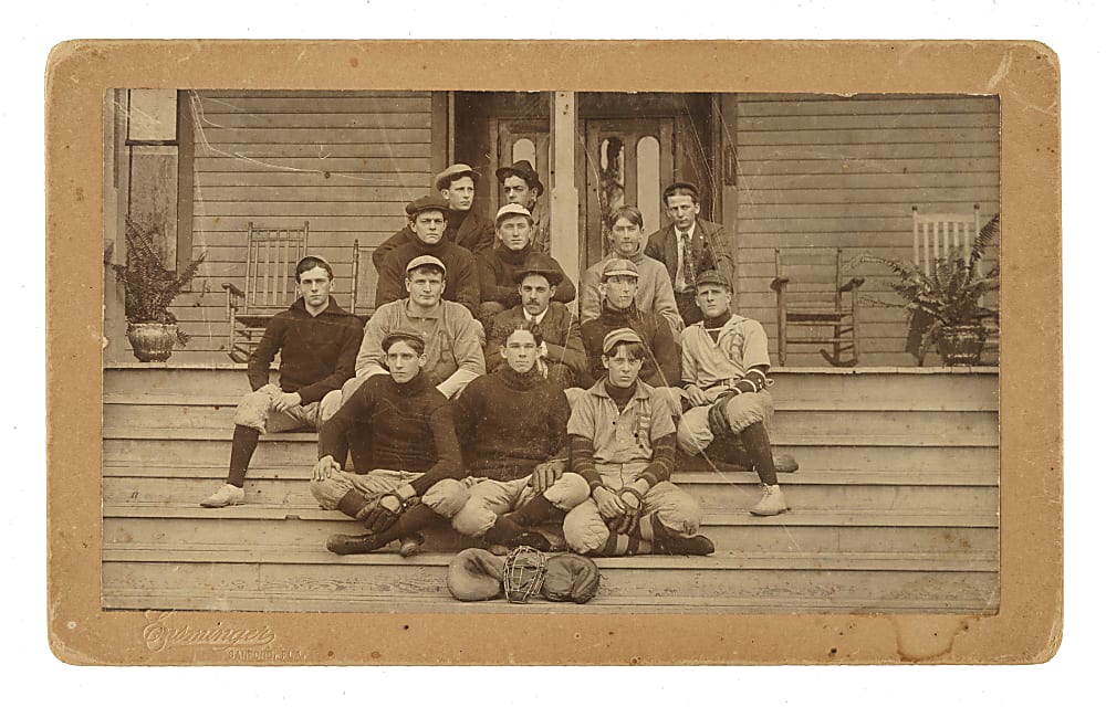 Circa 1903 Rollins College Baseball Team Cabinet with Rube Waddell