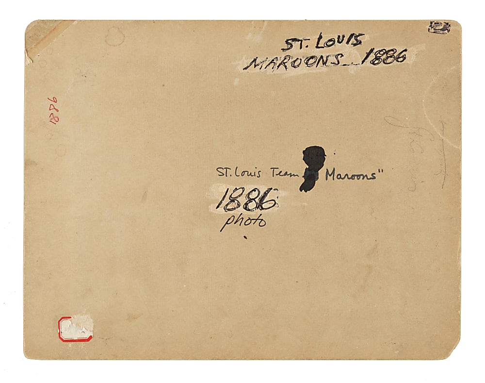 Circa 1886 St. Louis Maroons Baseball Team Cabinet with Jack Glasscock