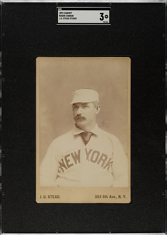 1892-1893 J. U. Stead Cabinets Roger Connor SGC VG 3 - The ONLY Graded Example!