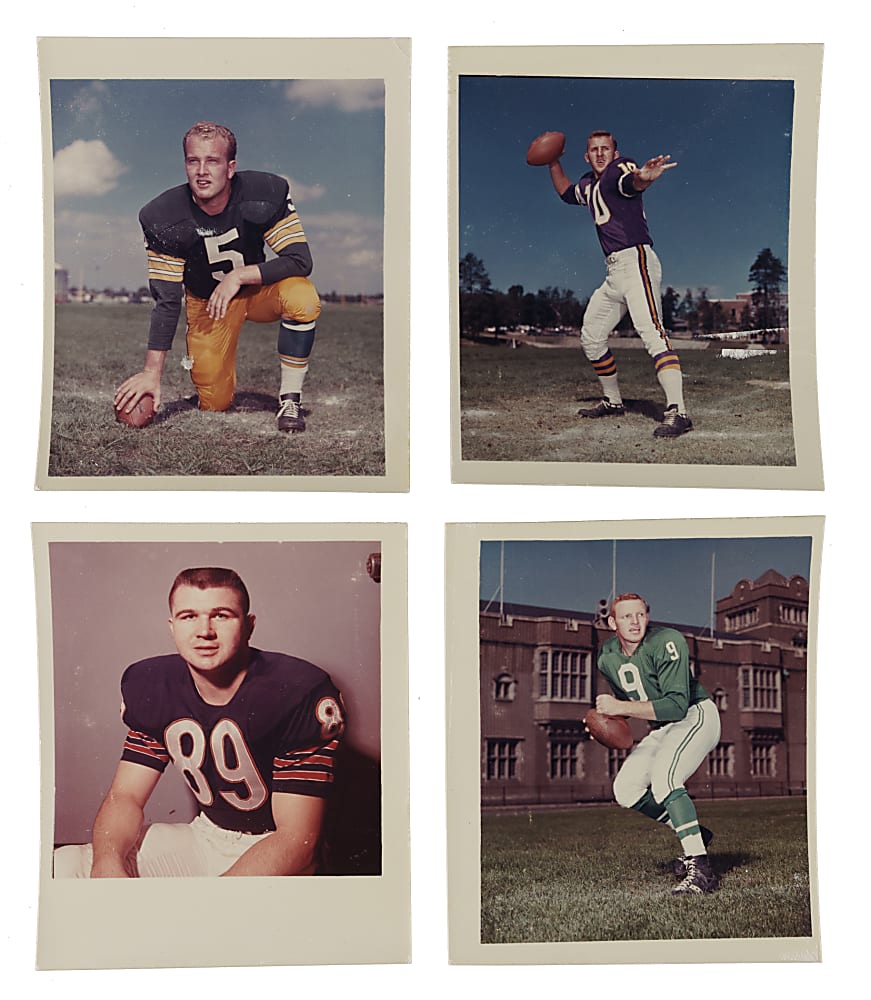 1962 Post Cereal Football Original Hand-Cut Production Photograph Collection (89) Including 21 Hall of Famers