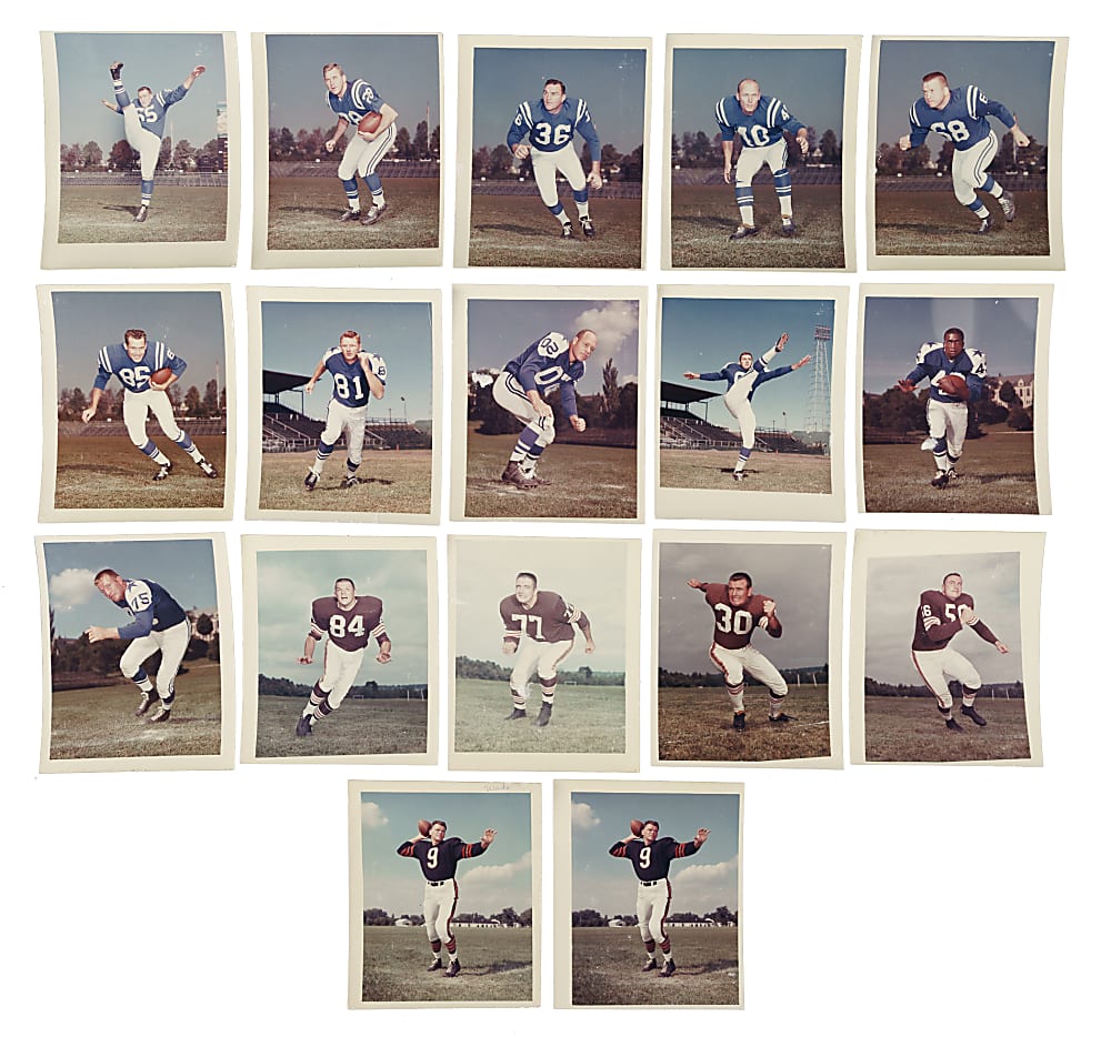 1962 Post Cereal Football Original Hand-Cut Production Photograph Collection (89) Including 21 Hall of Famers