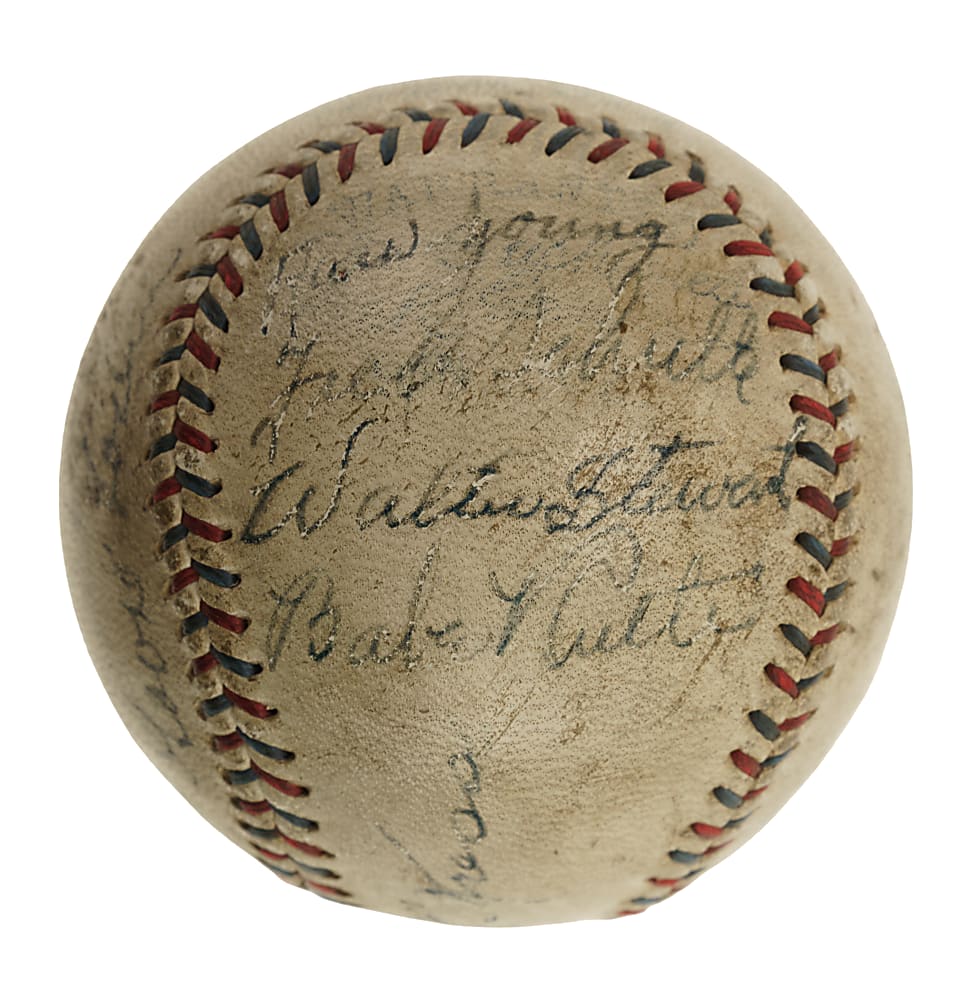 1931 New York Yankees/St. Louis Browns Multi-Signed Baseball with Babe Ruth and Lou Gehrig - JSA