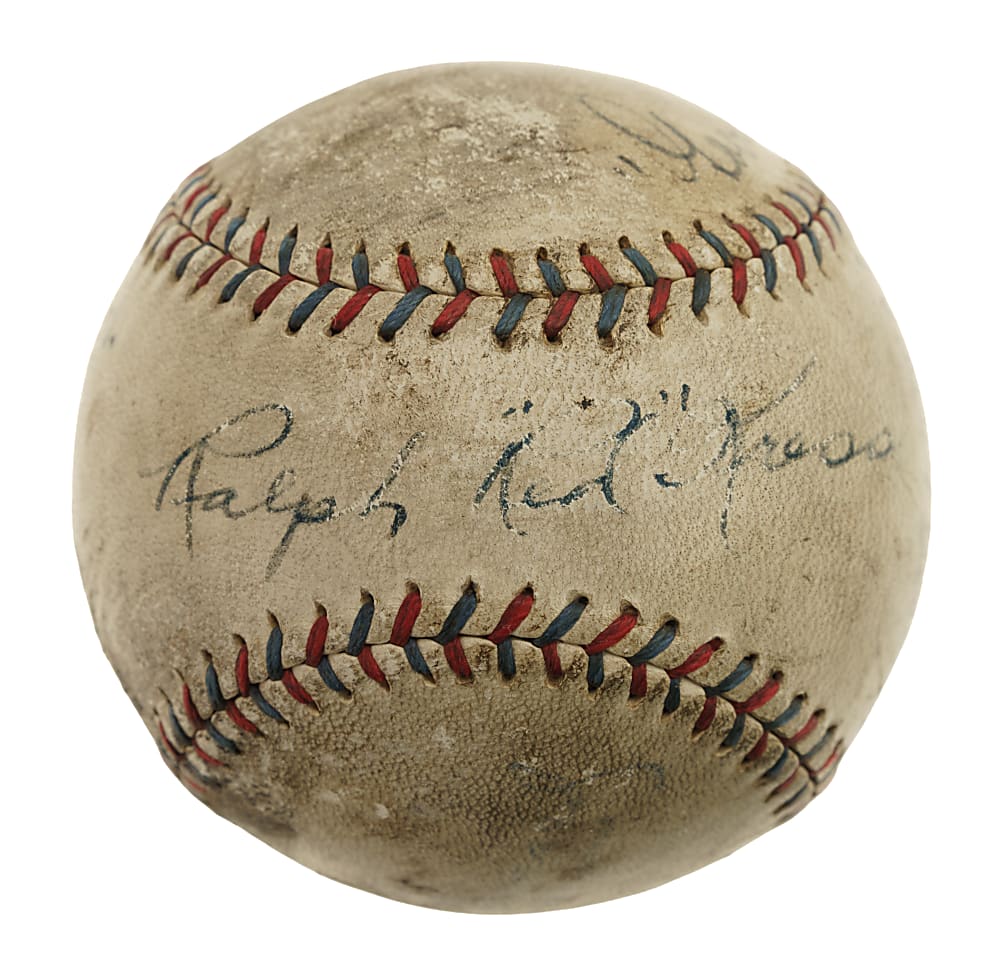 1931 New York Yankees/St. Louis Browns Multi-Signed Baseball with Babe Ruth and Lou Gehrig - JSA
