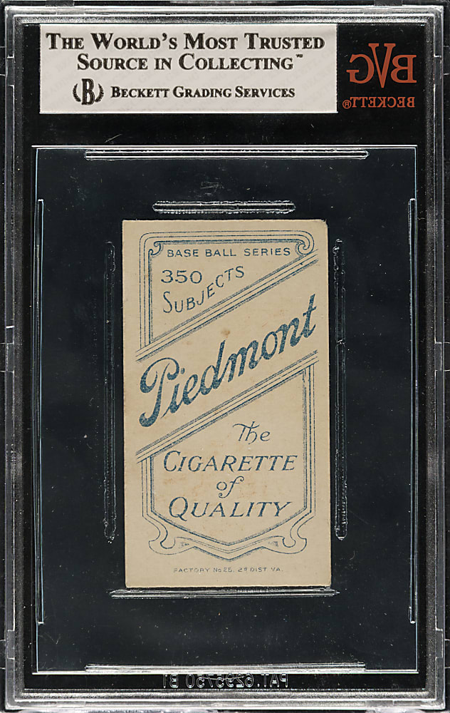 1909-1911 T206 White Border Walter Johnson Hands at Chest BVG VG-EX+ 4.5