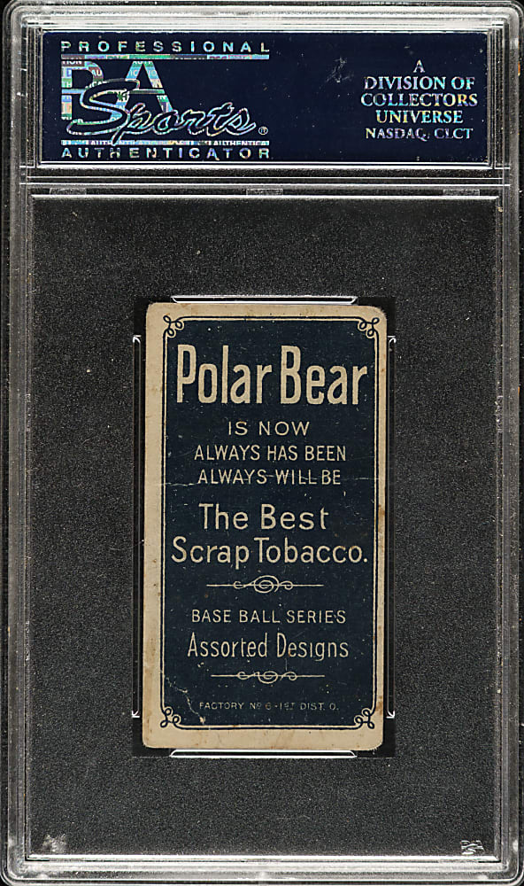 1909-1911 T206 White Border Christy Mathewson Dark Cap PSA GOOD 2 - Polar Bear Back