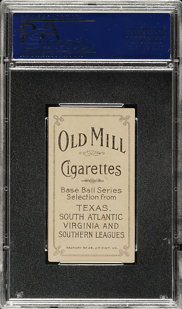 1909-1911 T206 White Border Charlie Fritz Southern Leaguer PSA EX 5 - Old Mill Back