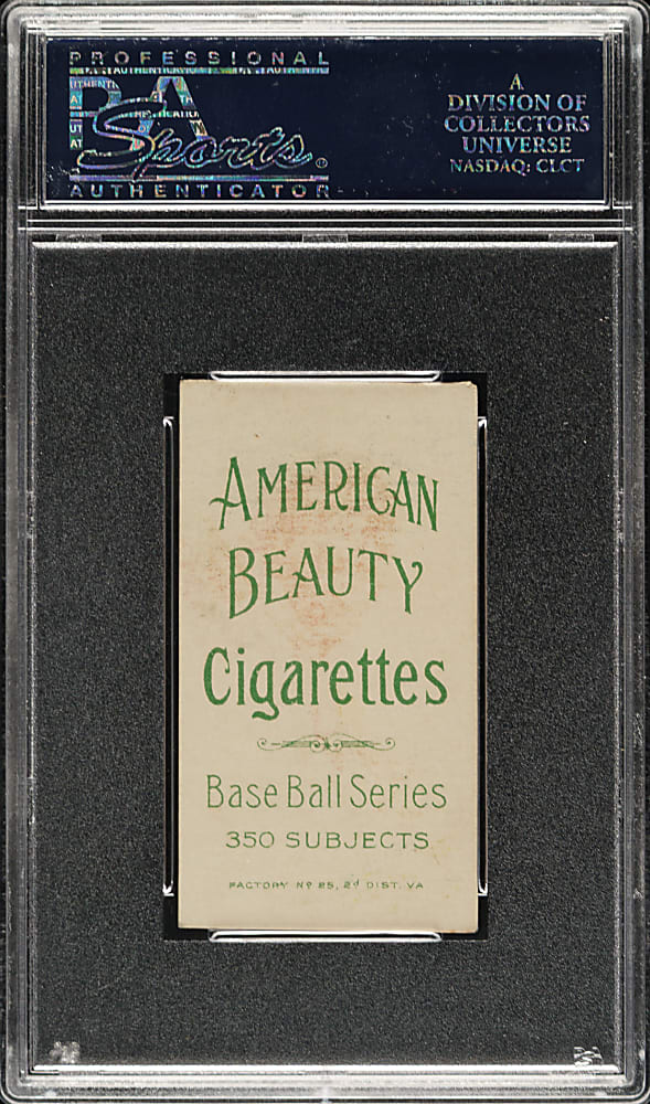 1909-1911 T206 White Border Sherry Magee with Bat PSA EX 5 - American Beauty 350 Back