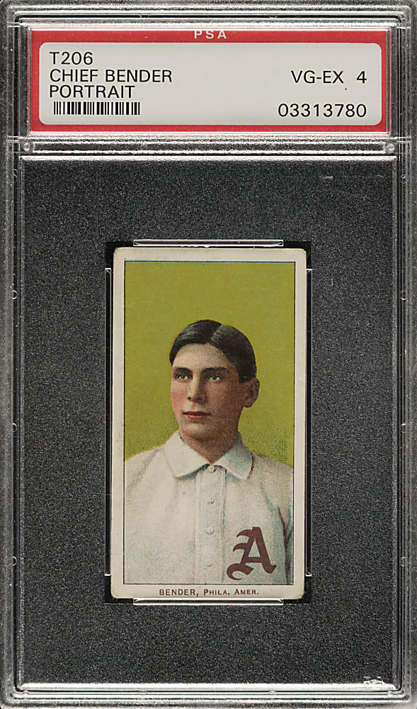 1909-1911 T206 White Border Chief Bender Portrait PSA VG-EX 4 - Sovereign 150 Back