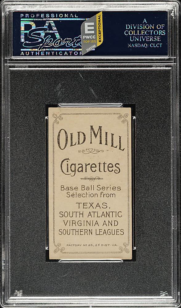 1909-1911 T206 White Border Ed Greminger Southern Leaguer PSA EX 5 - Old Mill Back