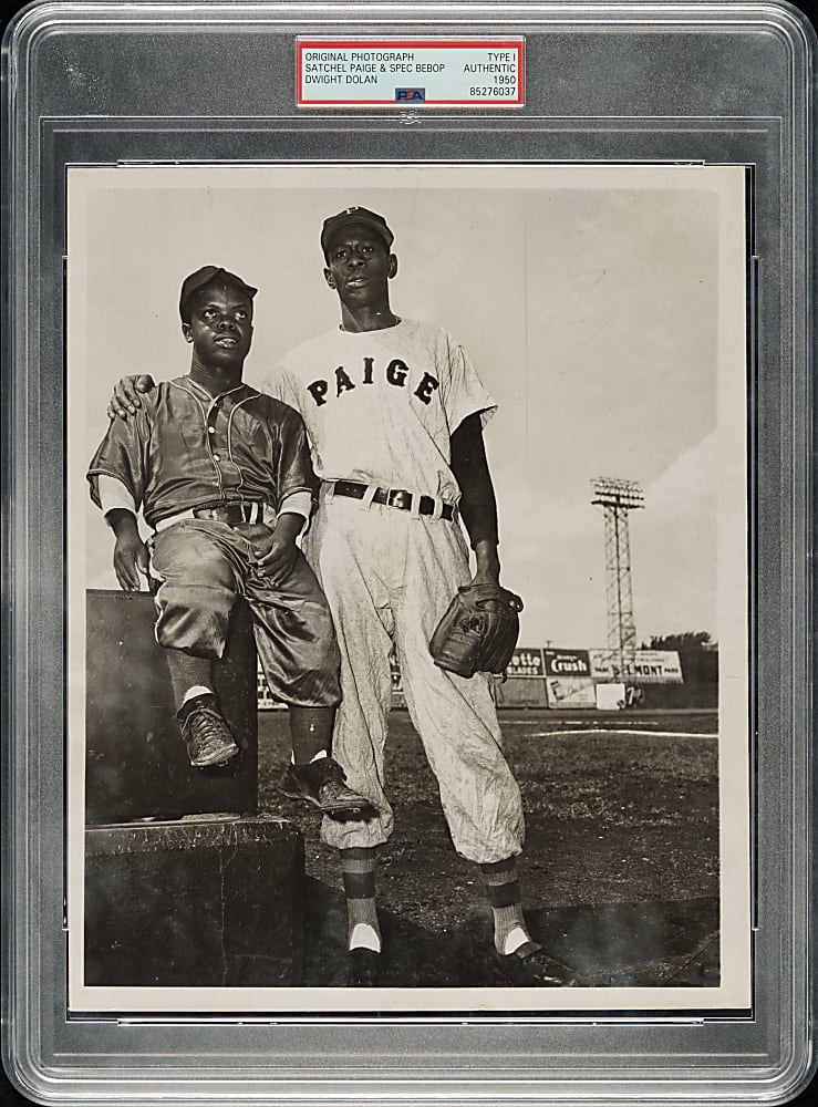 1950 Satchel Paige and Spec Bebop Original Dwight Dolan Photograph PSA/DNA Type I