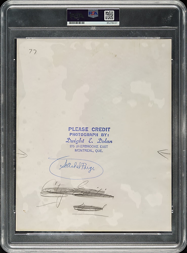 1950 Satchel Paige and Spec Bebop Original Dwight Dolan Photograph PSA/DNA Type I