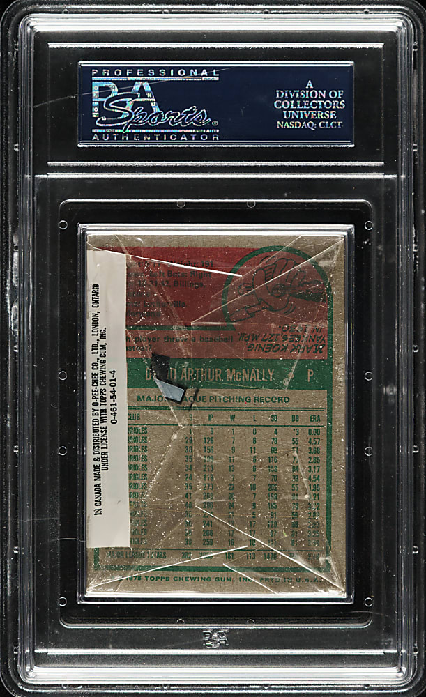 1975 Topps Unopened Cello Pack PSA GEM MINT 10