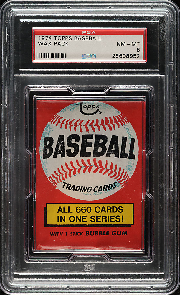 1974 Topps Unopened Wax Pack PSA NM-MT 8