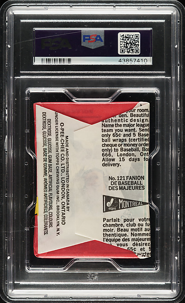 1978 O-Pee-Chee Unopened Wax Pack PSA MINT 9 - Nolan Ryan on Back